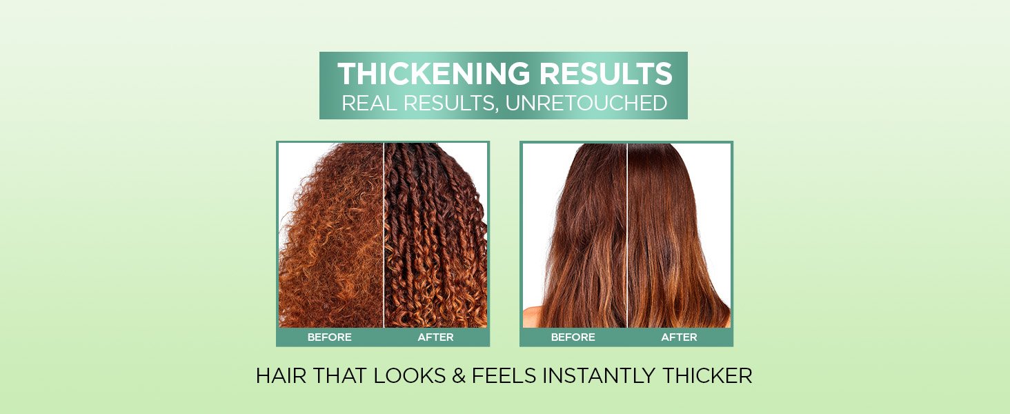 L'Oréal Paris EverPure Sulfate-Free Thickening Shampoo and Conditioner, Education Module Content Before and After